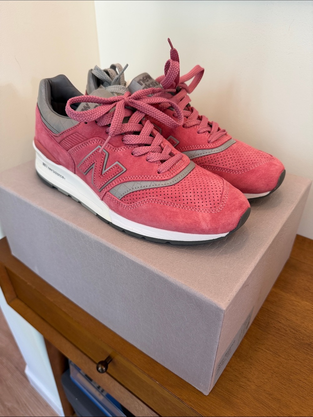 Concepts x New Balance M997 “Rosé” MiUSA Pink Suede Sneakers